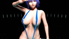 Young big titted stripper skillfully shows his perfect body