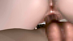 Horny babe with big ass and lucky guy fucks in toilet