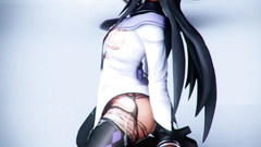 Long-haired bound brunette gets big cock in their tight anal hole