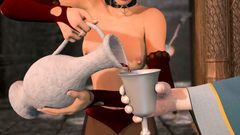 Extreme 3D BDSM with skinny redhead girl in the basement of the castle