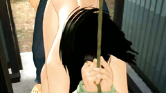 Lord this girl loves 3D BDSM fuck so she is always bound in the barn