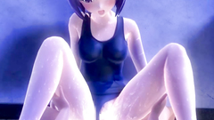 Charming hentai brunette gets strong cock in tight wet pussy