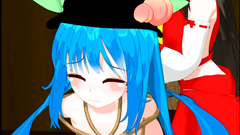 Two Futanari girls fucs young cute teen in ass and mouth - 3D BDSM