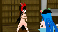 Animated brunette bound lesbian girlfriend