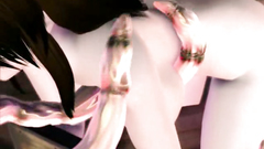 Cute whores in 3D Hetai porn with huge boobs