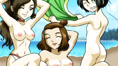 Avatar Bending Break : Comics - Sokka and group of slutty girls