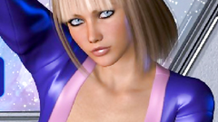 CR the Captain : Sexy babe in lingerie on a spaceship