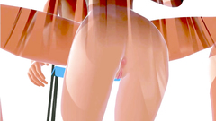 Blowjob and great cramming between two horny 3d teenagers