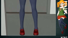 Blonde teen schoolgirl in classroom vs lots of monster tentacles