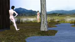 Bound girl in black stockings gets rough BDSM sex on a spaceship