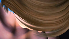 Aliens fuck hairy cunt of a sweet brunette and touch her big boobs