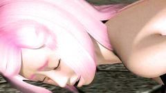 Many toys explore asshole and vagina of a slutty 3d chick