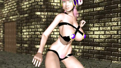 Tentacles play a hard game with boobs of a hot 3d beauty