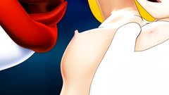 Sexy blonde maiden gets fucked by a dominating tentacle moster