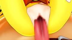 Kinky 3d monster spots blonde hottie masturbating her shaved cunt