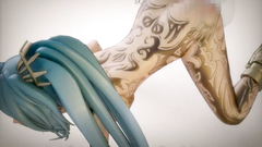 Busty 3d beauty with gorgeous body spreads her legs in hot porn