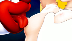 Stretching of a tiny hole of an amazing blonde 3d hottie