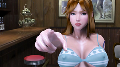 Weird creature is baing hot 3d beauty with big tits in the bar