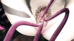 Loads of facial for a fabulous 3d brunette with amazing tits