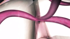 Busty babe is fucking with kinky tentacles in 3d porn