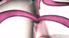 Busty babe is fucking with kinky tentacles in 3d porn