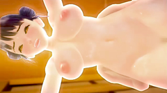 Hentai porn with a yummy brunette banged into her butthole