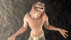 Kinky monster fucks young 3d hottie in all holes