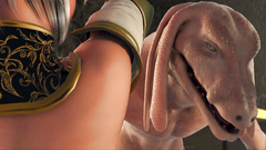 Kinky monster fucks young 3d hottie in all holes