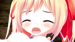 Horny monster with long tentacles pokes young blonde hottie in her mouth and cunt