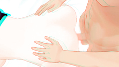 Cute busty hentai teen riding a cock