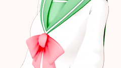 Upskirt of a hot school girl gets a blue creature horny