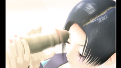 Hot 3d hentai babe with big tits gives a great blowjob
