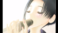 Hot 3d hentai babe with big tits gives a great blowjob