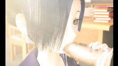 3d hentai porn with a gorgeous brunette tenderly sucking on a dick