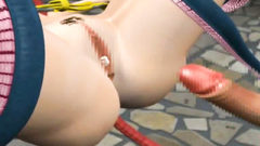 Double penetration porn with amazing 3d beauty fucked by tentacles
