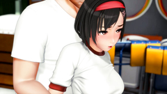 Young 3d school girl is pounded between her long legs