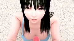 Sexy long haired brunette with huge melons is penetrated by big cock