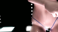 Gorgeous babe with amazing oiled body shows off her pussy and boobs