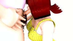 Redhead 3d hottie with big tits gets banged by a horny dude