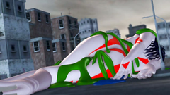 Gigantic creature fucks 3d hottie in the street