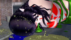 Gigantic creature fucks 3d hottie in the street