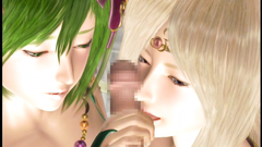 Two young amazing 3d hentai sluts satisfy a one guy