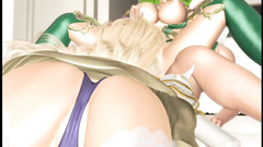 Two young amazing 3d hentai sluts satisfy a one guy