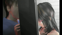 Young pretty girl in pink glasses with round big ass riding a cock