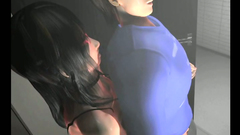 Young pretty girl in pink glasses with round big ass riding a cock