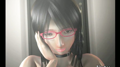 Young pretty girl in pink glasses with round big ass riding a cock