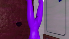 BDSM porn with amazing hottie poked into her holes by a weird creature