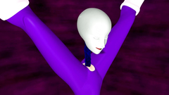 BDSM porn with amazing hottie poked into her holes by a weird creature