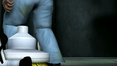 Incredible 3d hottie groped hard and banged into her tiny holes