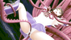 Sweet babe tied and banged by horny creature with long tentacles